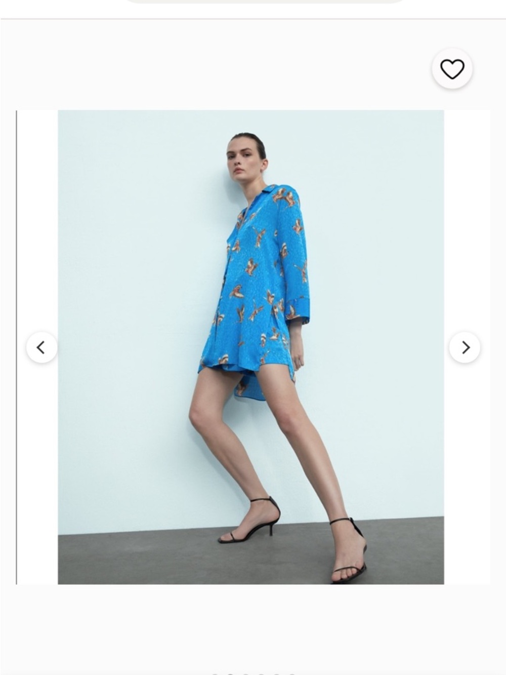 ZARA MATCHING SET Printed Oversized Shirt/Dress and paper bag shorts - Picture 2 of 11